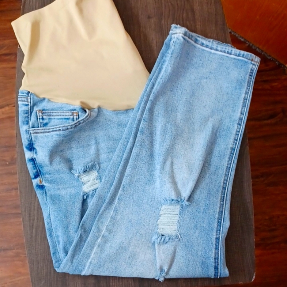 Women's maternity jean capris